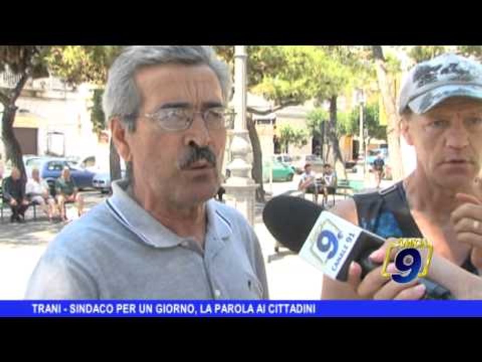 TRANI | Sindaco per un giorno, la parola ai cittadini