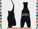 Funkier Active 17 Panel Bib Cycling Shorts in Black Extra Large
