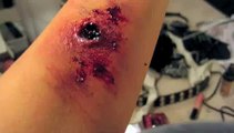 My First Attempt at Special Effects Makeup - Bullet Hole-ish