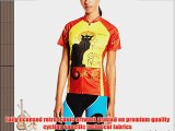 Retro Image Apparel Women's Chat Noir Cycling Jersey - Yellow/Black/Red Medium