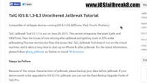 Comment Jailbreak Untethered iOS 8.3 Avec evasi0n Pour iPhone, iPad et iPod Touch