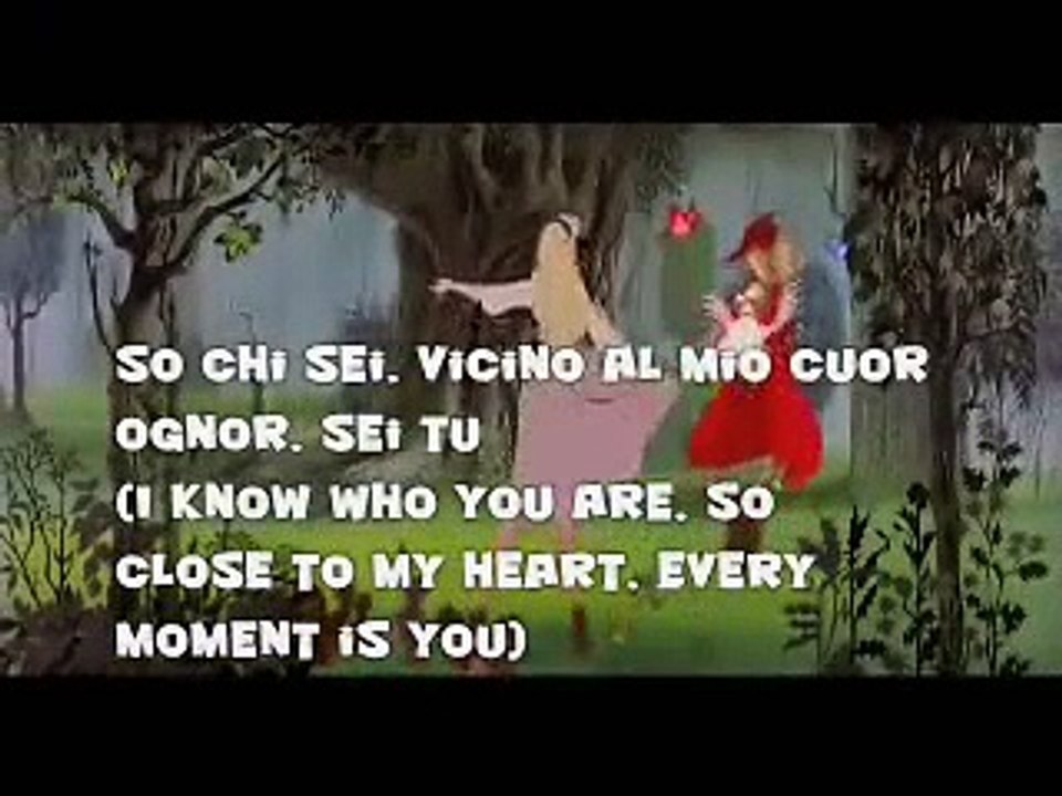 Once Upon a Dream - Sleeping Beauty -  ITALIAN Lyrics+Translation