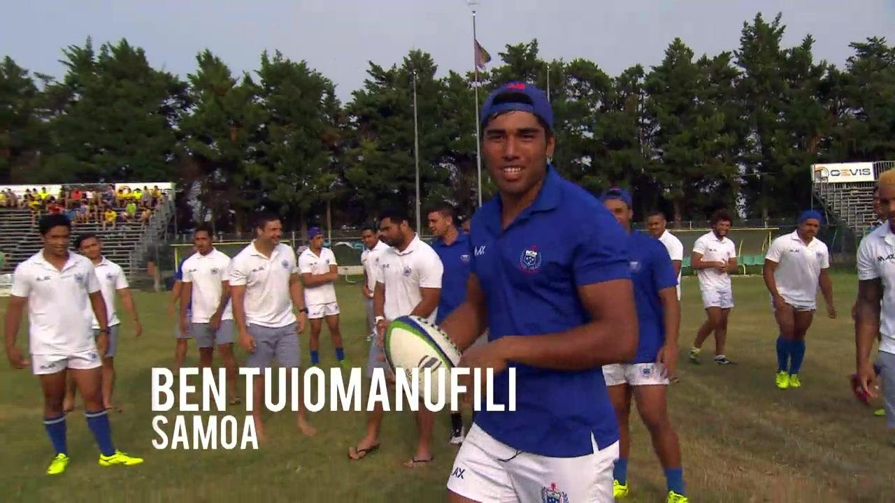 Samoa U20s take on the Drop Goal Challenge
