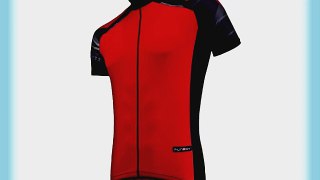 Funkier Gents Short Sleeve Cycling Jersey in Red/Black Medium