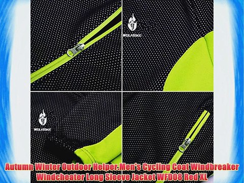 Autumn Winter Outdoor Helper.Men's Cycling Coat Windbreaker Windcheater Long Sleeve Jacket