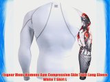 Fixgear Mens Womens Gym Compression Skin Tight Long Sleeve White T Shirt L