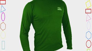 Highlander Men's Climate X Long Sleeved Zip Neck Polo Baselayer - Olive Large