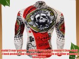 Fixgear Mens Cyclewear Skull Printing Cycling Jersey Bike Clothes M