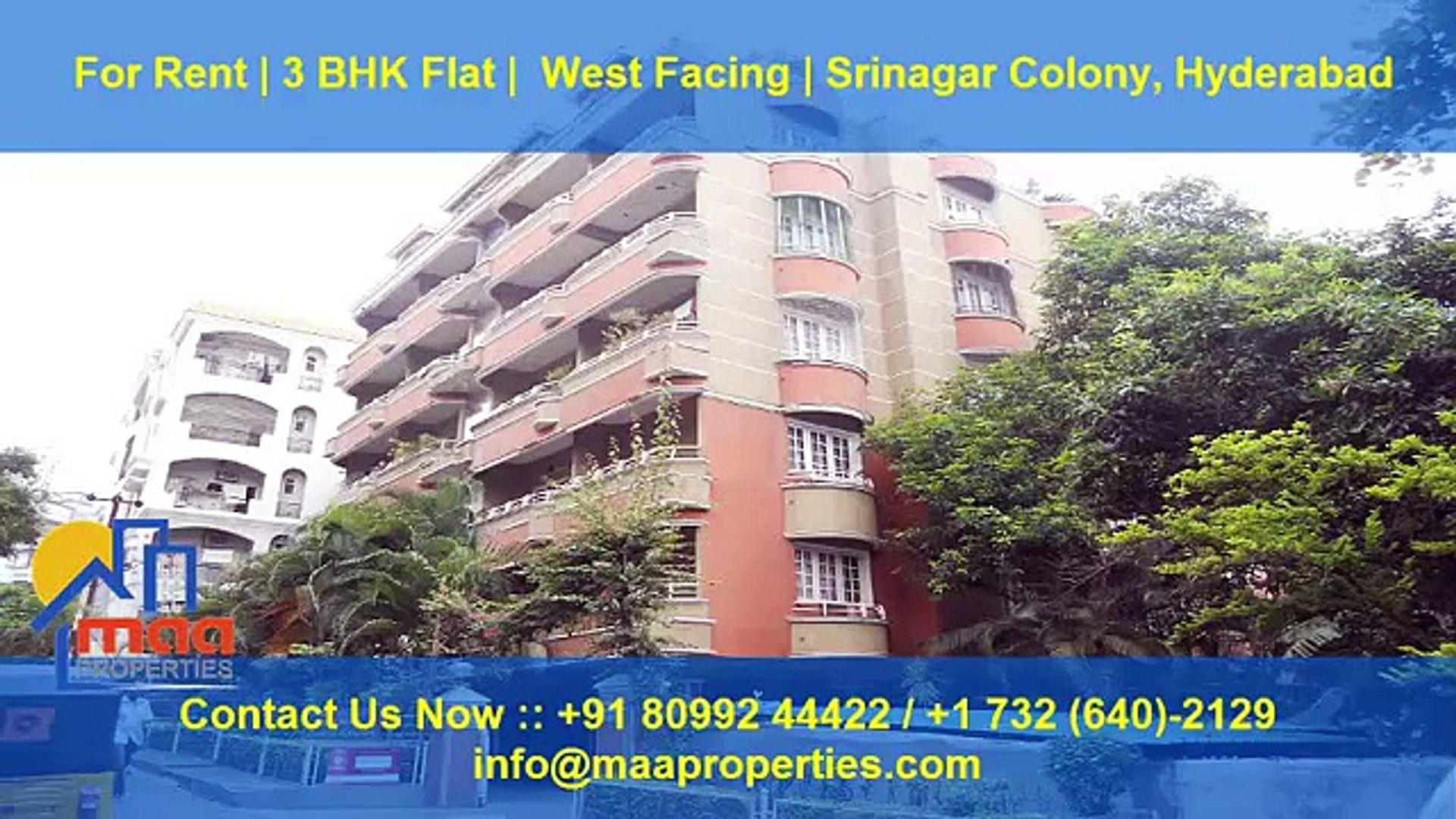 Furnished 3 Bhk Flat For Rent In Srinagar Colony Hyderabad
