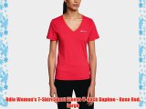 Odlo Women's T-Shirt Short Sleeve V-Neck Daphne - Rose Red Large