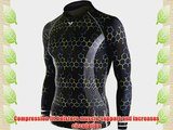 New Premium 008 Hexagon Mens Skin Tights Compression Base Layer Sports Shirts (L)