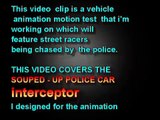 SOUPED UP POLICE MUSCLE CAR  ( cartoon Action animation )