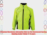 Mountain Warehouse Adrenaline Kids Iso-Viz Fluorescent Cycling Running Jacket Yellow 11-12