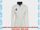 PartyOf2 The Thoroughbred Collection Women's 14W Full Zip Fleece Jacket - White Large