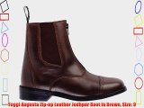 Toggi Augusta Zip-up Leather Jodhpur Boot In Brown Size: 9
