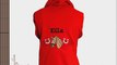 Personalised embroidered horse and horseshoes hoodie (Age 7-8 To fit chest 30 Red)