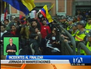 Download Video: La jornada de manifestaciones de este jueves terminó con incidentes