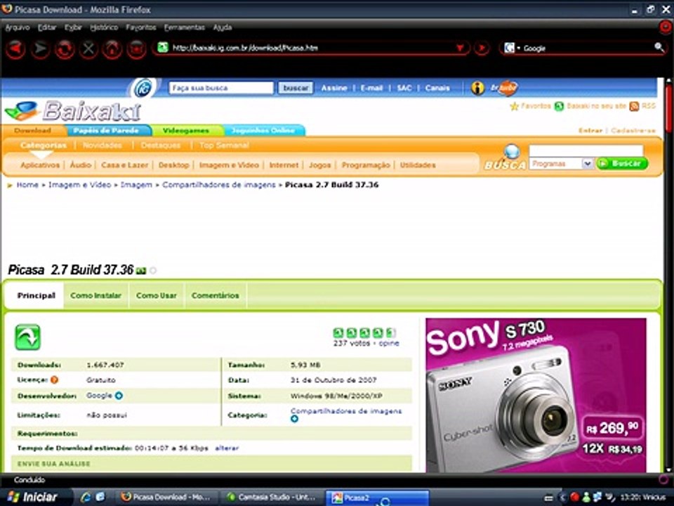 Montagem com Picasa Video Aula
