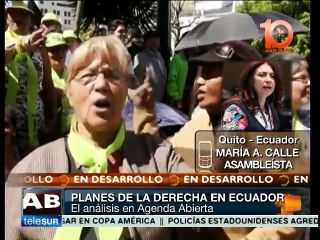 Calle: Sectores de oposición ecuatoriana evita diálogo político