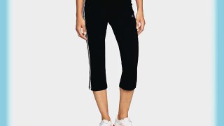 adidas Women's Clima 3-Stripes Essentials Capri Pant - Black/White X-Small