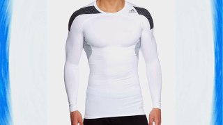 adidas Techfit Cool Men's Functional Long-Sleeved Shirt White white / black Size:Large