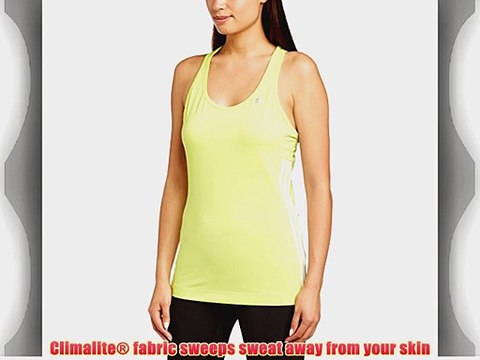 adidas Women's Clima 3 Stripes Essentials Tank - Bahia Glow S14 Medium