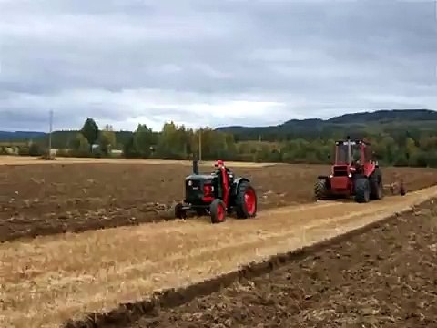 Volvo BM tractors ploughing, Åsnes Finnskog