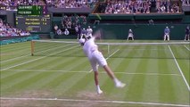 Federer VS Querrey - Insane Lob trick shot - Wimbledon