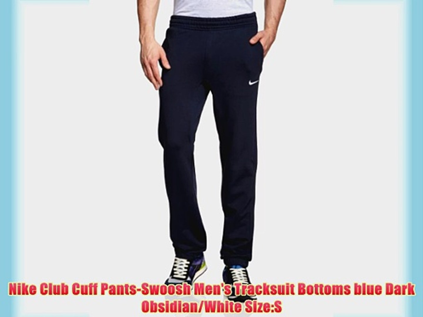 Nike Club Cuff Pants-Swoosh Men's Tracksuit Bottoms blue Dark  Obsidian/White Size:S - video Dailymotion