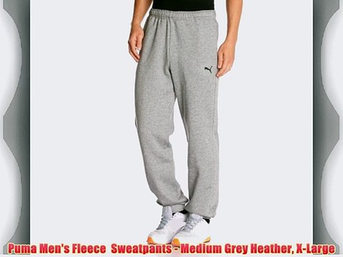 Puma Men's Fleece Sweatpants - Medium Grey Heather X-Large