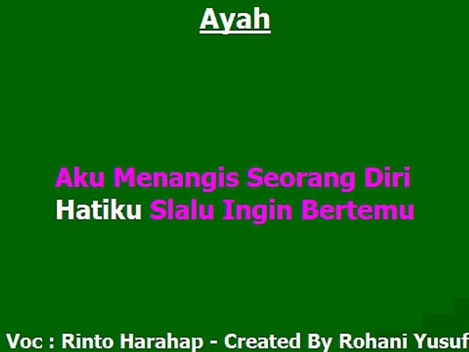 Ayah avi Karaoke Home NO VOCAL.