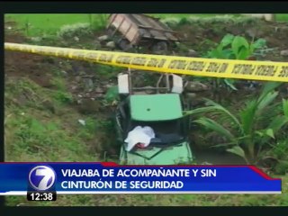 Joven pierde la vida tras vuelco de vehículo en Pérez Zeledón
