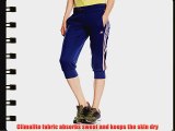Adidas Women's Sport Essentials 3-Stripes 3/4 Trousers - Night Sky/Light Flash Red X-Small
