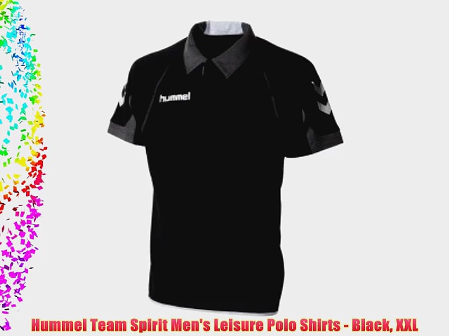 Hummel Team Spirit Men's Leisure Polo Shirts - Black XXL - video dailymotion