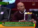 Montel Williams testifies before the Los Angeles City Council regarding medical marijuana