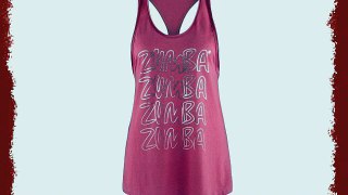 Zumba Fitness Racer Back Ladies Loose Pink Back To The Fuchsia Size:XL