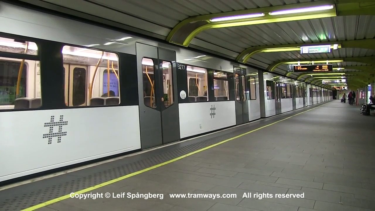 Oslo T-bane / Metro trains at Grönland station, Oslo, Norway