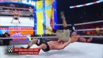 WWE Network- Brock Lesnar repeatedly suplexes John Cena- SummerSlam 2015
