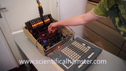 Anita MK8 vintage electronic desktop calculator demonstration