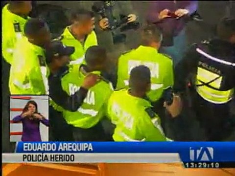 Tres policías están en el hospital tras los enfrentamientos de este jueves