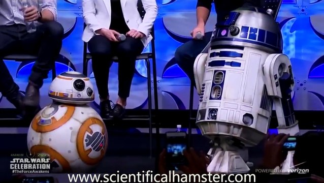 BB-8 droid from The Force Awakens rolls out on stage at Star Wars Celebration Anaheim