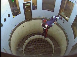 Indoor skydiving fail