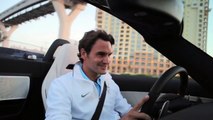 Roger Federer drives the Mercedes-Benz SLS AMG Roadster