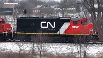 Trains at Tuscola, Champaign & Sullivan, Illinois, 02.02.13: CN, IC & UP