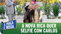 Nova Rica quer selfie com Carlos Alberto