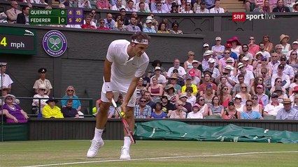 Roge Federe vs Sam Querrey Wimbledon 2015 R2 Highlights H