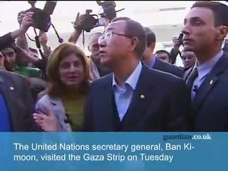 The Real News Network   Ban Ki moon outraged at Gaza devastation