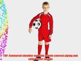 Kids Football Kit Boys Venom Sports Football tops and Shorts Boys Football Kit (11/12 Red/White)