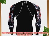 Fixgear Sports Mens Womens Compression Gear Gym Exercise Black Long Sleeve L