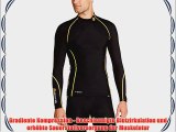 Skins A200 Thermal Long Sleeve Mck Neck Men's Compression Top - Black/Yellow M